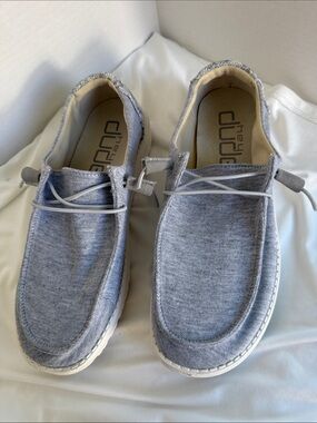 Hey Dude Wendy Stretch Fleece Glacier Gray Casual Loafers Size 9M Sneakers
